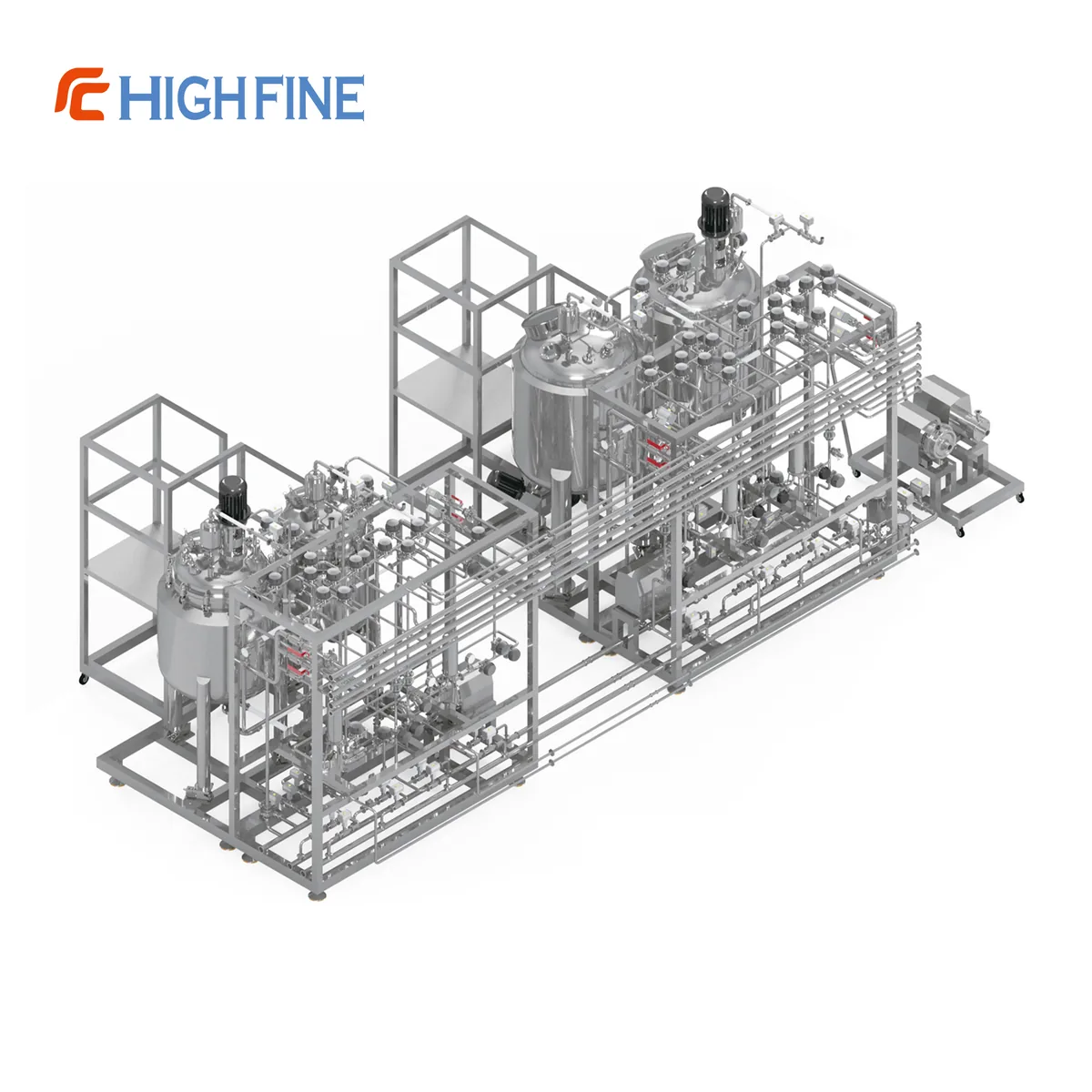WFI storage and distribution system, three-dimensional layout