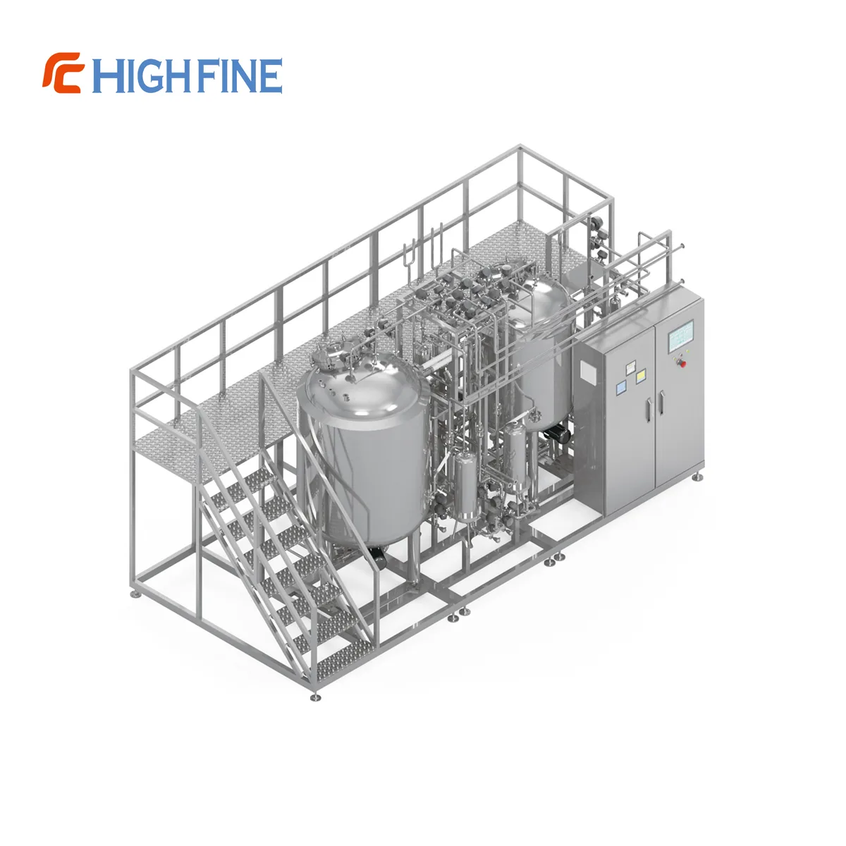 Stainless steel storage tank skid for pharmaceutical water